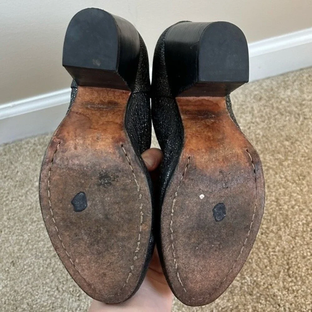 Rag & Bone Newbury Gunmetal Metallic Heeled Booties Size 10